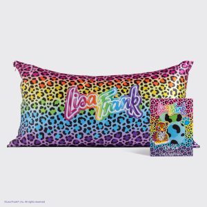 kitsch Lisa Frank x Kitsch King Satin Pillowcase in Rainbow Leopard - King