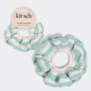 kitsch Seafoam Blue Crochet Scrunchie