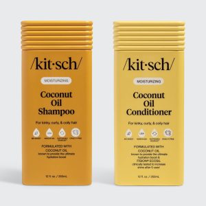 kitsch Coconut Oil Shampoo & Conditioner Combo for Dry Damaged Hair